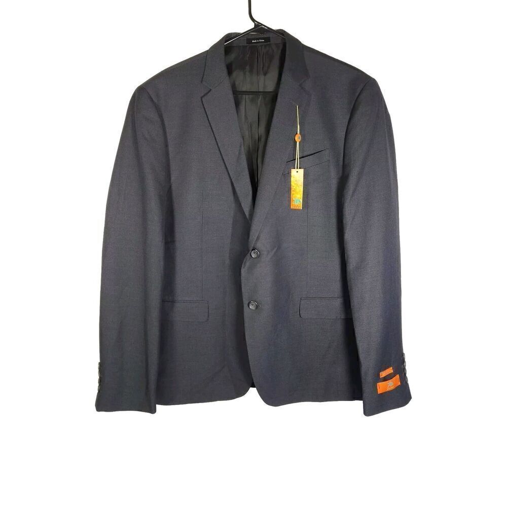 Egara Men's Size 46R/40W Dark Gray Extreme Slim Fit 2 Button Suit Jacket Blazer